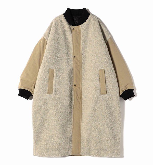 SHIPS for women「【SHIPS別注】Nell: ボア コンビ ロング コート」|その他|ベージュ系