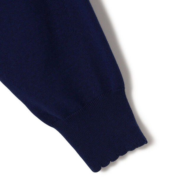 SHIPS for women「〈手洗い可能〉コットン カシミヤ混 スカラップヘム カーディガン」|カーディガン|