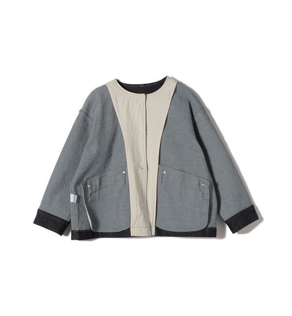 SHIPS Colors 「SHIPS Colors:〈洗濯機可能〉デニム ノーカラー ジャケット◇」|デニムジャケット|
