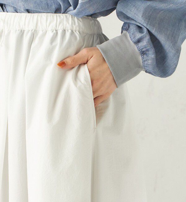 SHIPS for women「〈接触冷感 / 撥水加工〉TEXBRID(R) タフタ ギャザー スカート」|スカート|