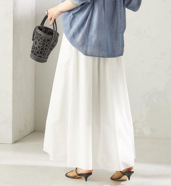 SHIPS for women「〈接触冷感 / 撥水加工〉TEXBRID(R) タフタ ギャザー スカート」|スカート|