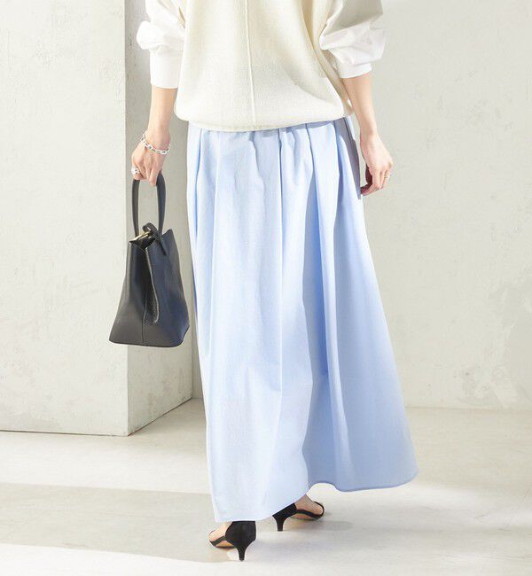 SHIPS for women「〈接触冷感 / 撥水加工〉TEXBRID(R) タフタ ギャザー スカート」|スカート|