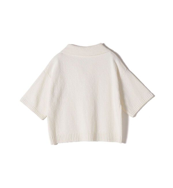 SHIPS Colors 「《予約》SHIPS Colors:〈手洗い可能〉パイル スキッパー 5分袖 ニット◆」|ニット・セーター|