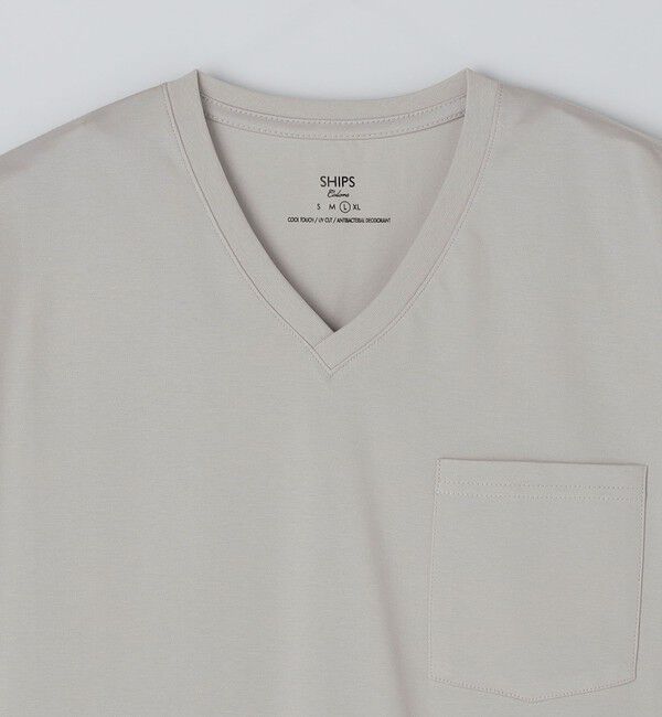 SHIPS Colors 「《予約》SHIPS Colors:〈抗菌防臭・UVカット〉シルケット コットン Vネック T◆」|Tシャツ・カットソー|