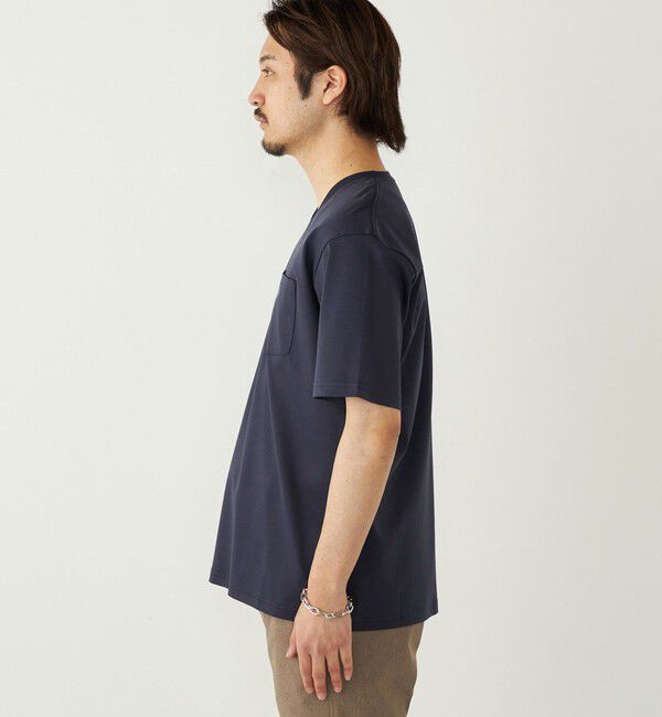 SHIPS Colors 「《予約》SHIPS Colors:〈抗菌防臭・UVカット〉シルケット コットン Vネック T◆」|Tシャツ・カットソー|