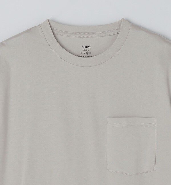 SHIPS Colors 「《予約》SHIPS Colors:〈抗菌防臭・UVカット〉シルケット コットン クルーネック T◆」|Tシャツ・カットソー|