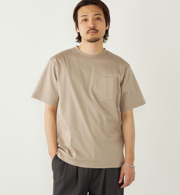 SHIPS Colors 「《予約》SHIPS Colors:〈抗菌防臭・UVカット〉シルケット コットン クルーネック T◆」|Tシャツ・カットソー|