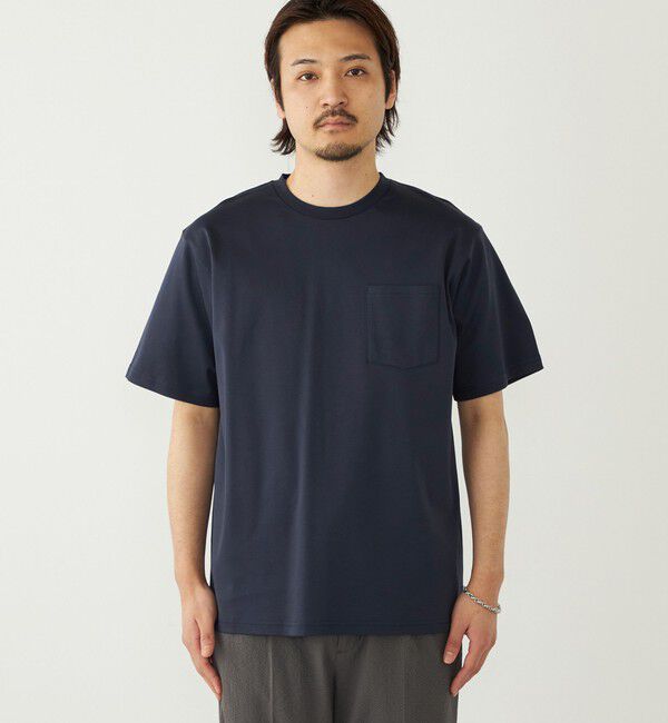 SHIPS Colors 「《予約》SHIPS Colors:〈抗菌防臭・UVカット〉シルケット コットン クルーネック T◆」|Tシャツ・カットソー|