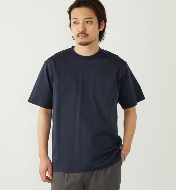 SHIPS Colors 「《予約》SHIPS Colors:〈抗菌防臭・UVカット〉シルケット コットン クルーネック T◆」|Tシャツ・カットソー|