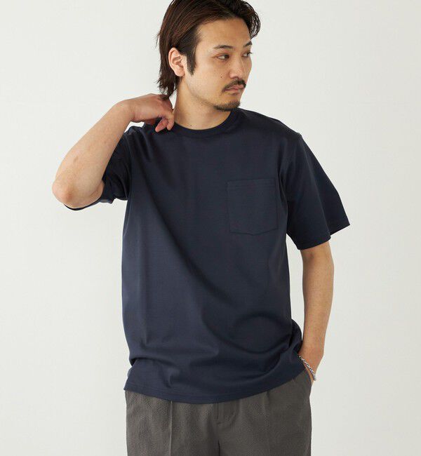 SHIPS Colors 「《予約》SHIPS Colors:〈抗菌防臭・UVカット〉シルケット コットン クルーネック T◆」|Tシャツ・カットソー|