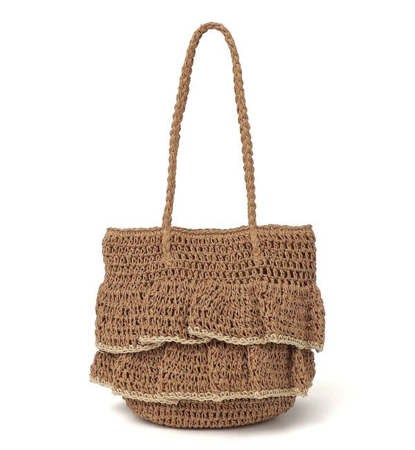 SHIPS Colors 「《予約》SHIPS Colors:ペーパー フリル トート◆」|かごバッグ|