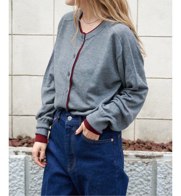 OUTDOOR PRODUCTS Usual Things「前後2WAYダブルカラートリムカーディガン」|カーディガン|