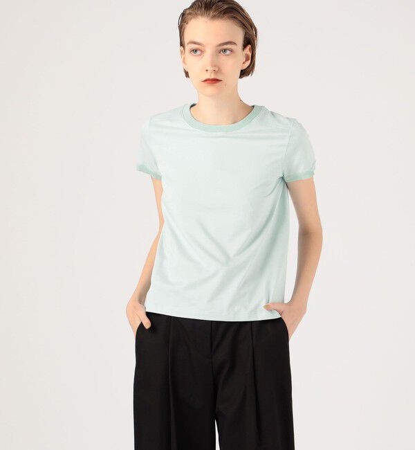 CABaN「コットン リブコンビクルーネックプルオーバー」|Tシャツ・カットソー|