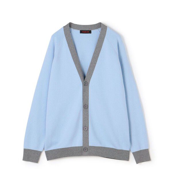 CABaN コットンカシミヤ バイカラーVネックカーディガン（CABaN