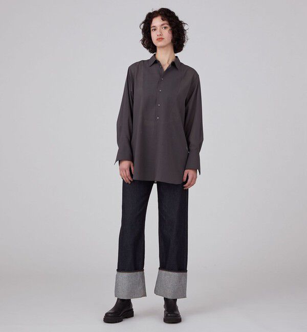 MACPHEE「ポリエステルウールボイル チュニックシャツ」|シャツ・ブラウス|