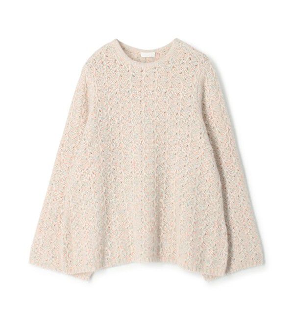 Ballsey「Cashmere Collection フレアスリーブプルオーバー」|ニット・セーター|32 ピンク系