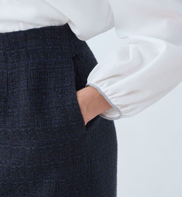 Ballsey「ラメミックスツイード プレーンタイトスカート」|タイト|
