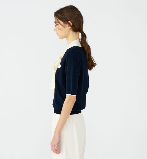 Ballsey「【一部追加予約】ストレッチタックドット ボウタイプルオーバー」|ニット・セーター|