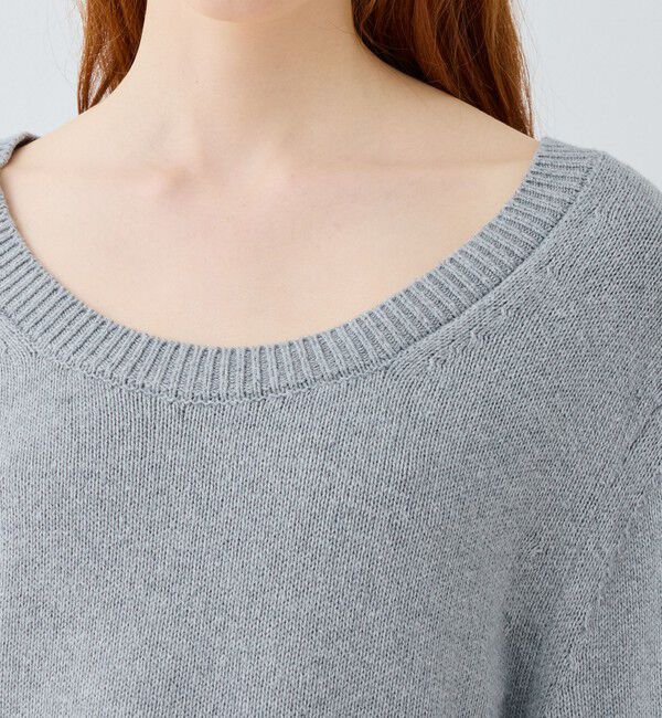 GALERIE VIE「コットンカシミヤ オーバルネックプルオーバー」|ニット・セーター|