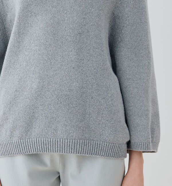 GALERIE VIE「コットンカシミヤ オーバルネックプルオーバー」|ニット・セーター|