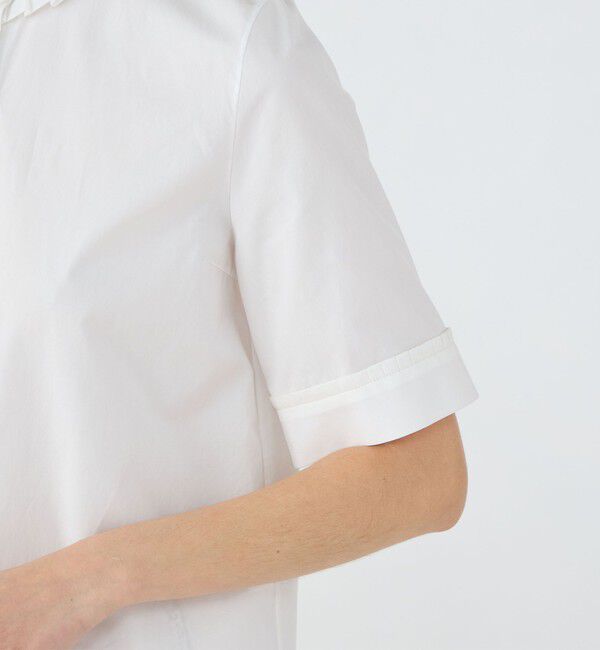 TOMORROWLAND collection「100/2コンパクトブロード ハーフスリーブタックブラウス」|シャツ・ブラウス|