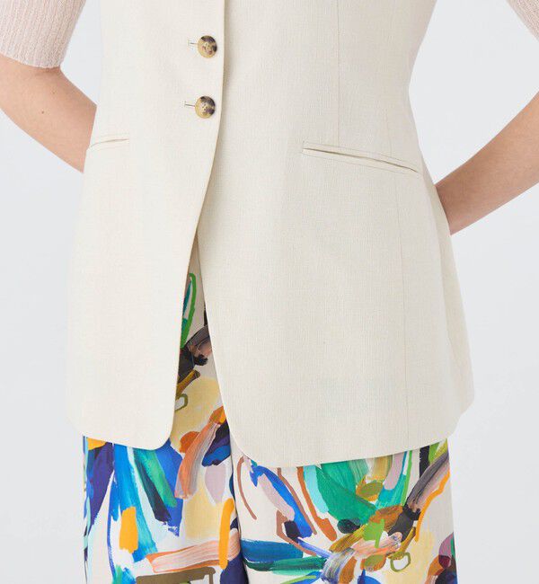 Ballsey「ラメミックスストレッチ スクエアネックジレ」|ベスト・ジレ|