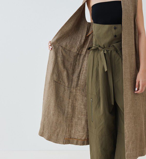 GALERIE VIE「グリッターリネン ロングジレ」|ベスト・ジレ|