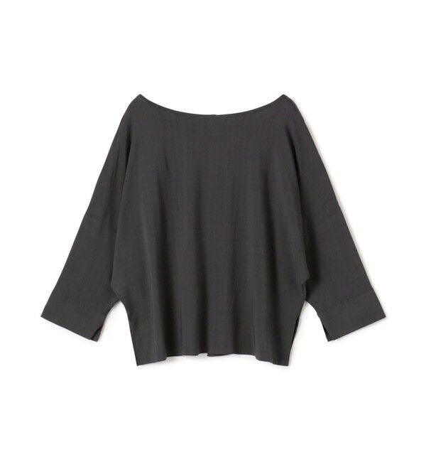 GALERIE VIE「ウォッシャブルレーヨン ボートネックプルオーバー」|シャツ・ブラウス|17 チャコールグレー