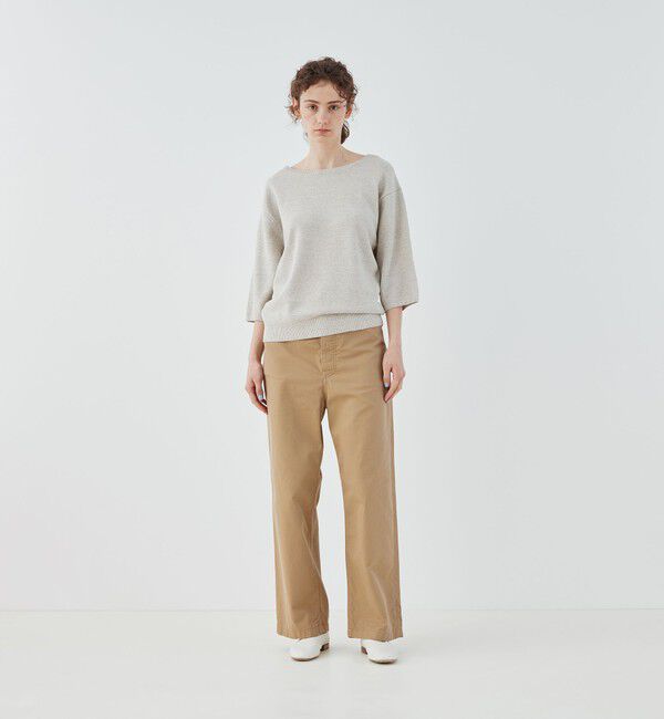 GALERIE VIE「ドライカノコ  ハーフスリーブ クルーネック プルオーバー」|ニット・セーター|