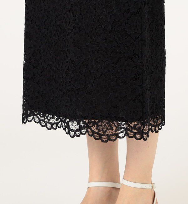 Ballsey「フラワーコードレース ペンシルタイトスカート」|タイト|