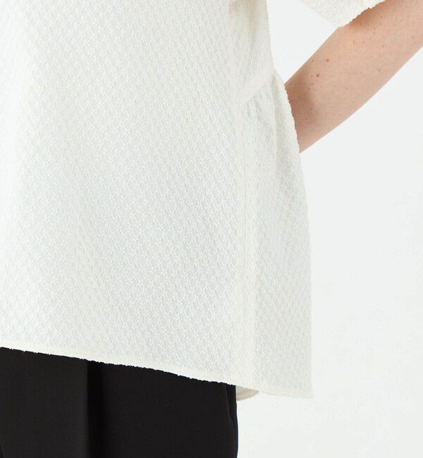 Ballsey「タイニーフラワージャカード パフスリーブブラウス」|シャツ・ブラウス|