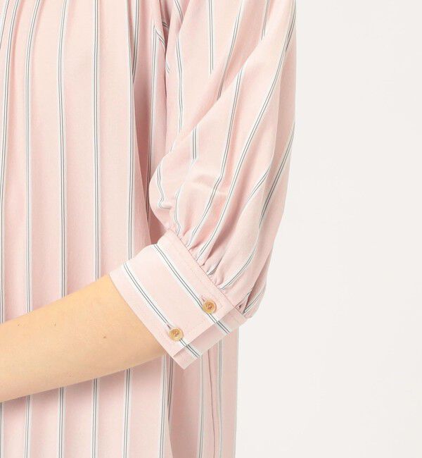 MACPHEE「ハイゲージストライプ シャツワンピース」|ワンピース|