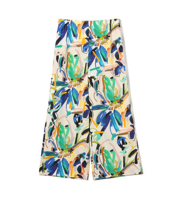 Ballsey「クルールフラワープリント ワイドパンツ」|その他|42 ライトベージュ系