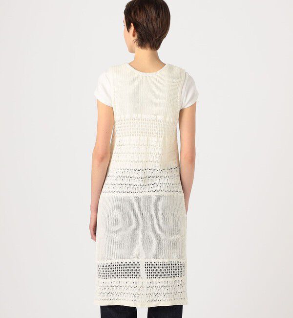 MACPHEE「【WEB限定】コットンレーシー ノースリーブワンピース」|ニット・セーター|