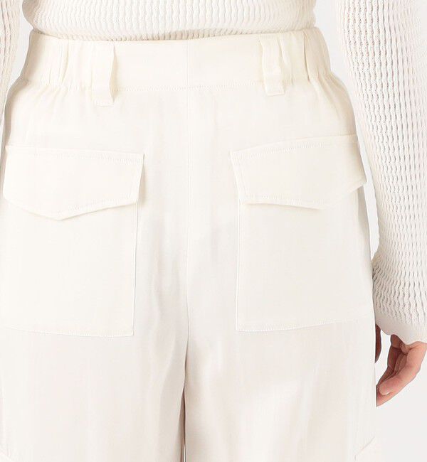 DES PRES「ソフトサテンワイドカーゴパンツ」|カーゴ|