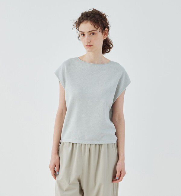 GALERIE VIE「ストレッチコットン クルーネックプルオーバー」|ニット・セーター|