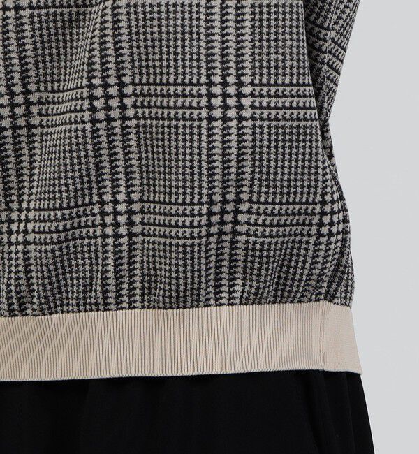 TOMORROWLAND MENS「TOMORROWLAND tricot チェック柄 コットンハーフスリーブ ニット」|ニット・セーター|