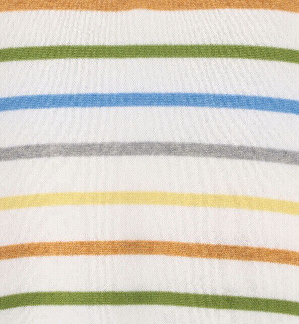 GALERIE VIE「スコットランドカシミヤマルチボーダー Vネックプルオーバー」|ニット・セーター|