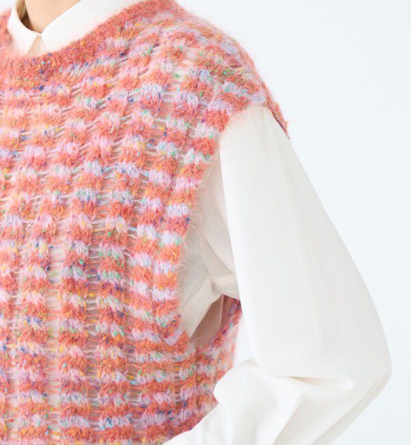 Ballsey「ミックスボーダー クルーネックベスト」|ベスト・ジレ|