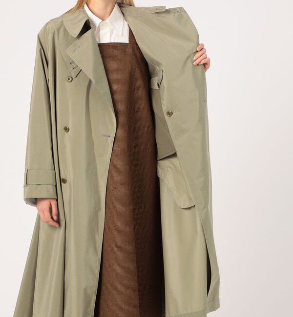 TOMORROWLAND GOODS「HAVERSACK Silkcoating ラグラントレンチコート」|トレンチコート|