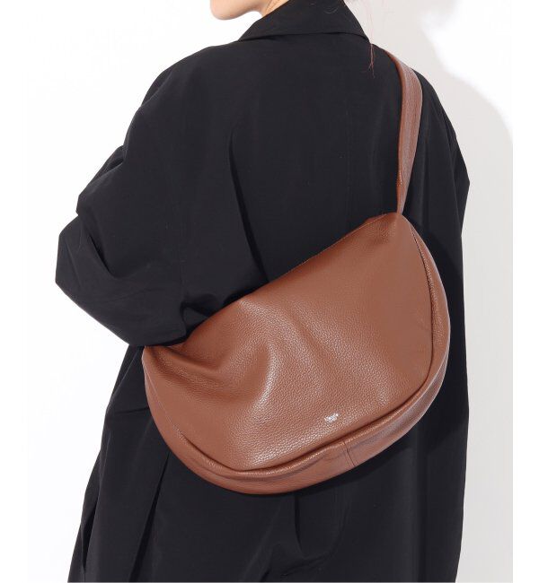  「【blancle/ ブランクレ】S.LETHER SEMI CIRCLE HARF SHOULDER」|ショルダー・メッセンジャー|ブラウン B