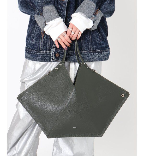  「【blancle/ ブランクレ】別注 S.LETHER Rap flat tote」|トートバッグ|グリーン B