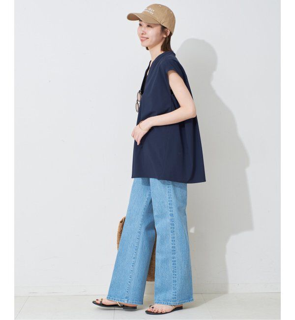 SLOBE IENA「《防しわ性/撥水/接触冷感/2枚セット》ナイロンブラウス&times;パンツセット」|シャツ・ブラウス|