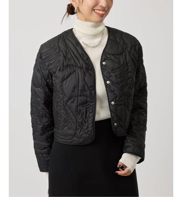 VERMEIL par iena「manipuri マニプリ キルティングショートジャケット 0153410101」|その他|ブラック