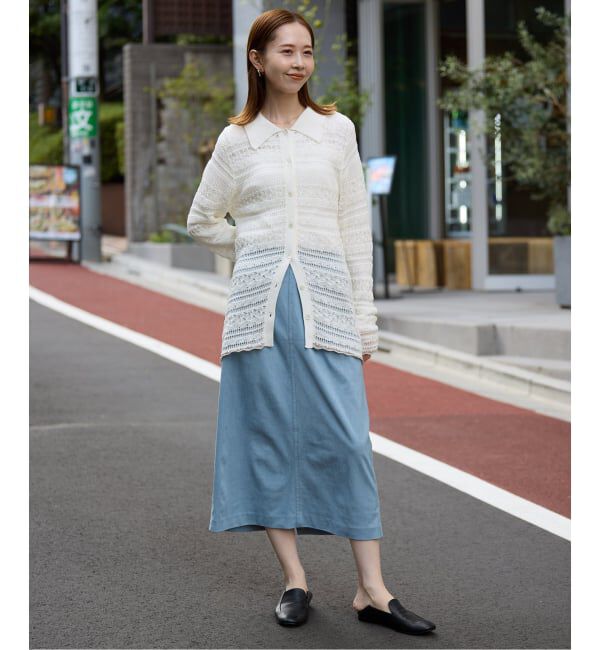 SLOBE IENA「レーシーニットシャツ」|ニット・セーター|