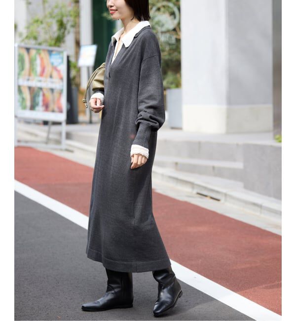 SLOBE IENA「レーシーニットシャツ」|ニット・セーター|