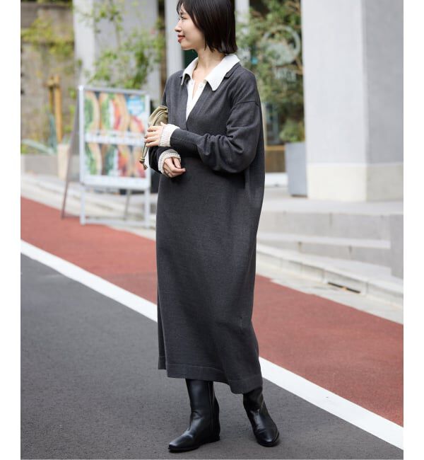 SLOBE IENA「レーシーニットシャツ」|ニット・セーター|