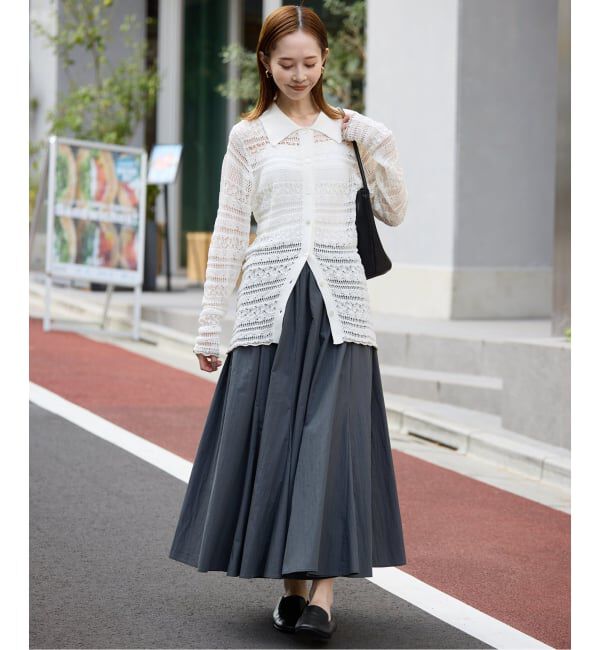 SLOBE IENA「レーシーニットシャツ」|ニット・セーター|