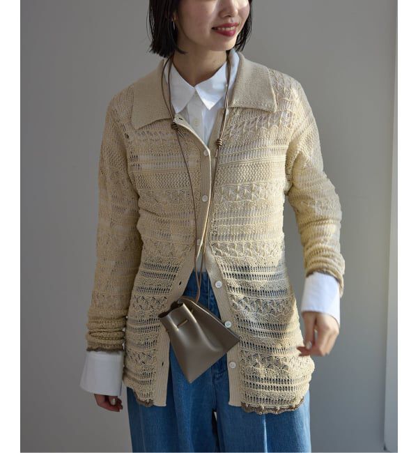 SLOBE IENA「レーシーニットシャツ」|ニット・セーター|