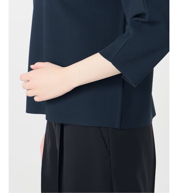 VERMEIL par iena「Room no.8 BLACK ルームエイト ブラック Needleレースカラーニット BR8KN-287」|ニット・セーター|